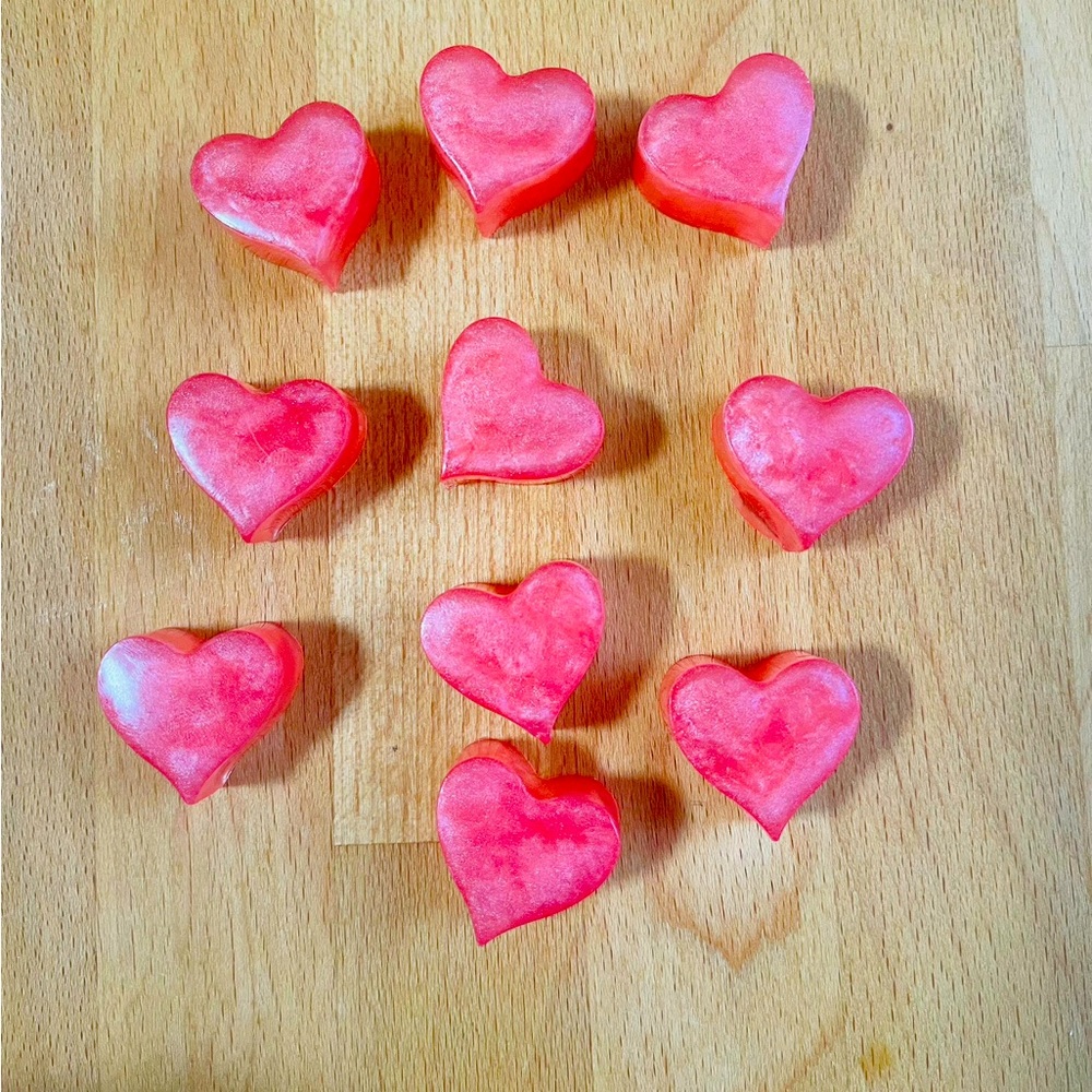 ( 10 pack) Mini Handmade Vanilla Heart Soap